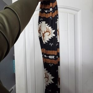 Black and Brown Patterned Scarf